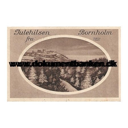 Julehilsen fra Hammershus, Bornholm, Postkort