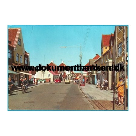 Skagen, Gadeparti, Bureaustempel Fredericia - Frederikshavn, Postkort