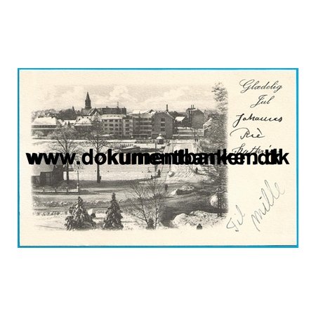 Silkeborg, Udsigt fra Kildebakken, Jylland, Postkort
