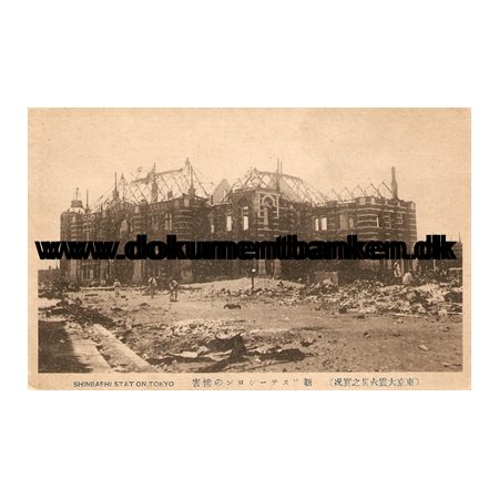 Shinbashi Station . The great earthquake Tokyo 1 september 1923