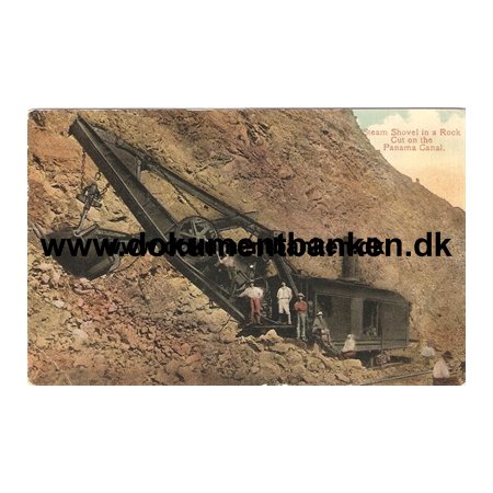 Steam Shovel in a Rock Cut on the Panama Canal. Panama