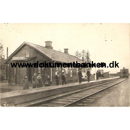Polcirkeln Station, Sverige, Postkort, 1907