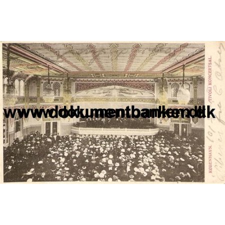 Koncertsalen, Tivoli, Kbenhavn, Postkort, 1905