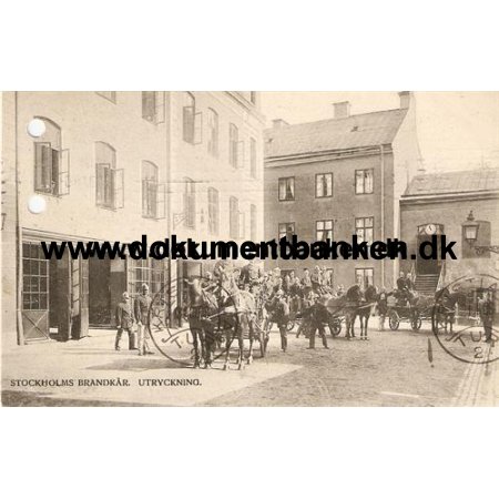 Stockholms Brandkr, Utryckning. 1908