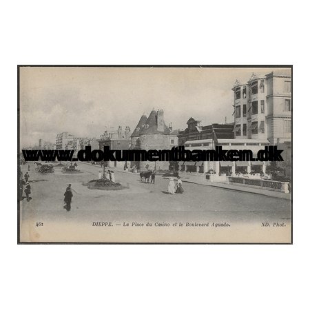 La Place du Casino et le Boulevard Aguado Dieppe Frankrig Postkort