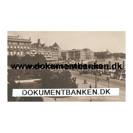 Stockholm. Utsikt frn Operaterassen. Vykort. 1922