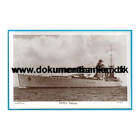 H.M.S. Nelson Battleship Postkort