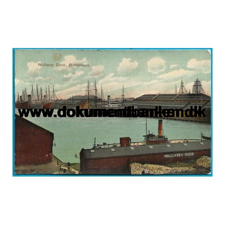 Wallasey Dock, Birkenhead, England, Postkort