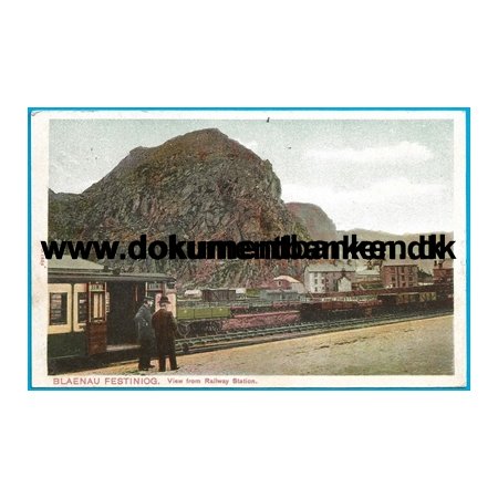 View from Railway Station, Blaenau Festiniog, Wales, Postkort