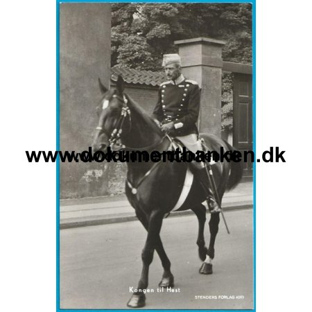 Kong Christian d. X til Hest Postkort