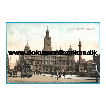 George Square Glasgow Scotland Postkort