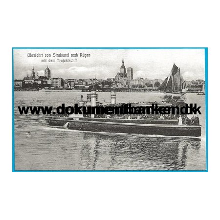 berfahrt von Stralsund Nach Rgen Tyskland Postkort