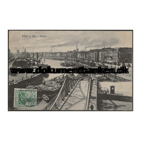 Hafen Kln Tyskland Postkort