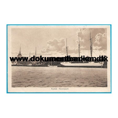Havneparti Nysted Lolland Postkort