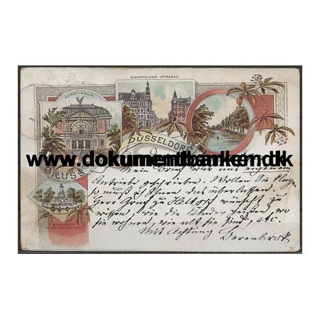 Grss aus Dsseldorf Tyskland Postkort