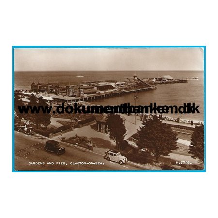 Gardens and Pier, Clacton-on-Sea England Postkort