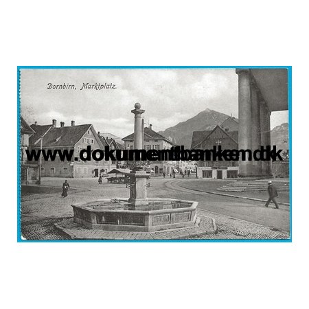 Marktplatz Dornbirn strig Postkort