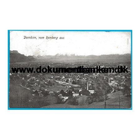 Dornbirn , vom Ramberg aus strig Postkort