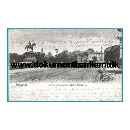 Langebrcke Denkmal Kaiser Wilhelm I Tyskland Postkort