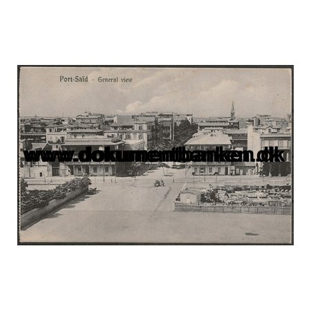 Port Said General View Egypten Postkort