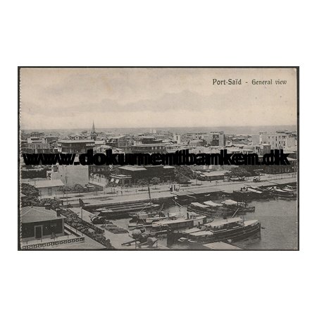 Port Said General View Egypten Postkort