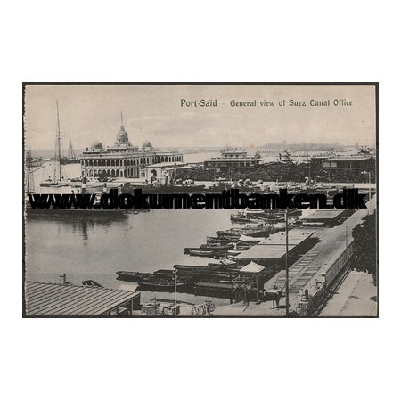 Port Said General View of Suez Canal Office Egypten Postkort