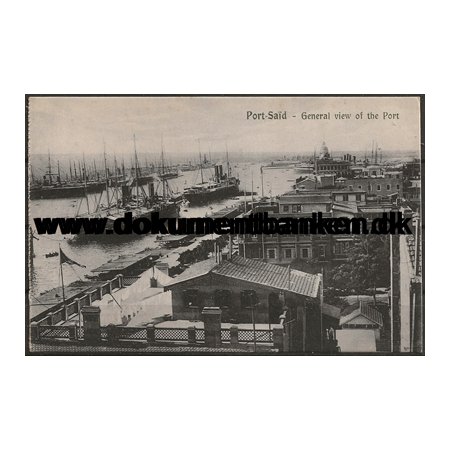 Port Said General View of The Port Egypten Postkort