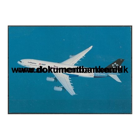 Lufthansa Airbus A340-200 Star Alliance Design Luftfart Tyskland Postkort