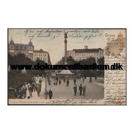 Belle Alhance-Platz Und Friedrichstrasse Berlin Tyskland Postkort