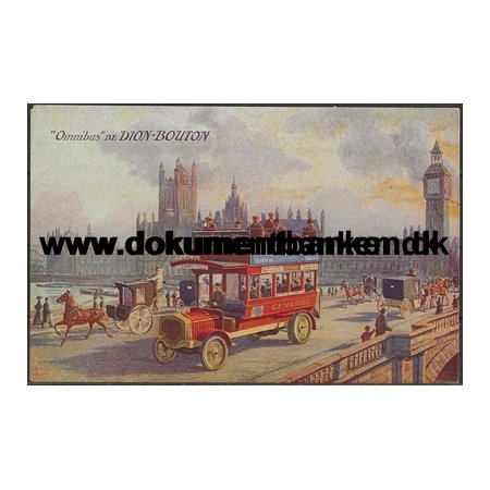 Omnibus de Dion-Bouton i London Postkort