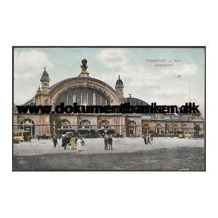 Hauptbahnhof Frankfurt Tyskland Postkort