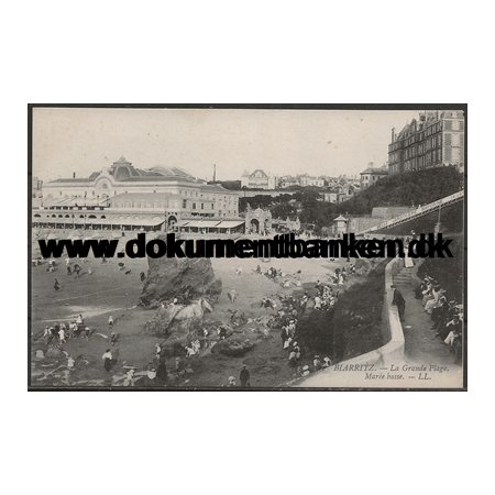 La Grande Plage Biarritz Frankrig Postkort