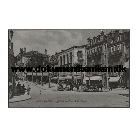 Place de la Liberte Biarritz Frankrig Postkort