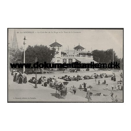 Le Cafe-Bar de la Plage La Rochelle Frankrig Postkort