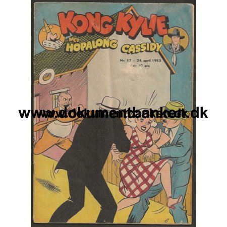 Kong Kylie Med Hopalong Cassidy Tegneserie Hfte Nr. 17. 24 April 1953