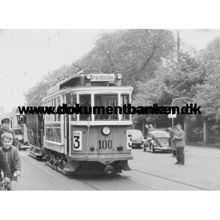 Kbenhavns Sporveje, Linie 3, Vogn 100, Vognoptog 1 maj 1961, Fotografi