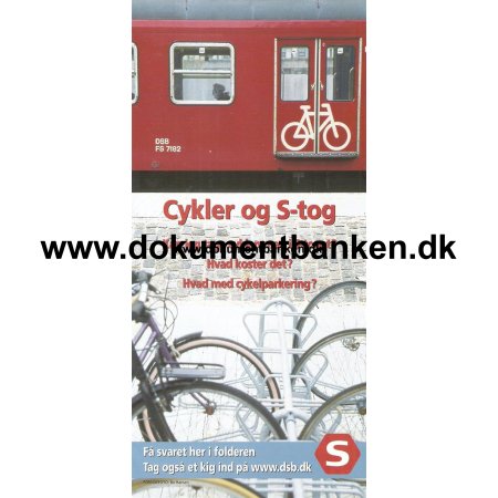 DSB S-tog. Folder vedr. cykler. 1999