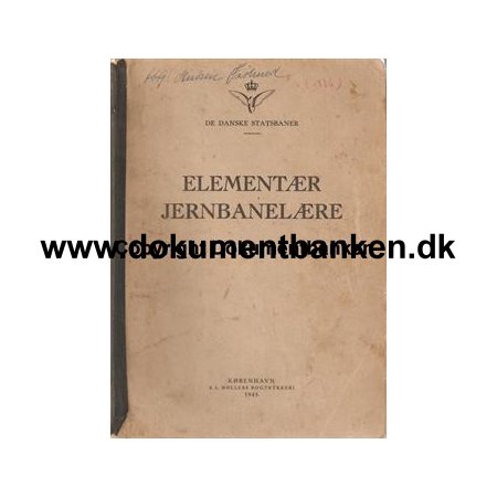 Elementr Jernbanelre 1943, Togbetjent. Nielsen Frlund, KH
