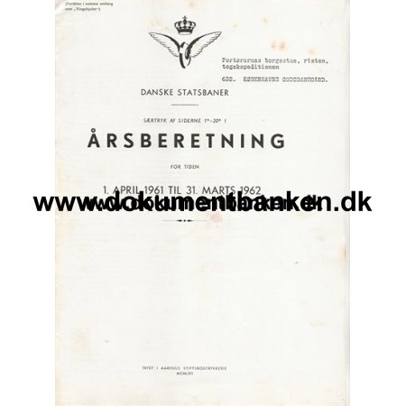 DSB rsrapport 1961-62