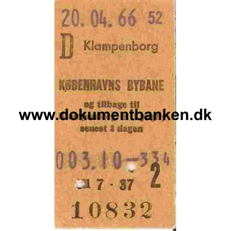 Kbenhavns Bybane - Klampenborg 20 April 1966