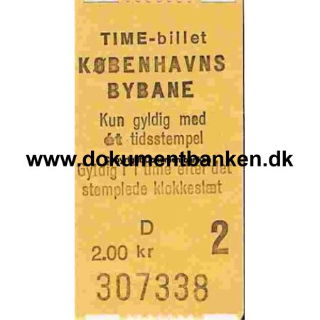 Time-billet Kbenhavns Bybane 