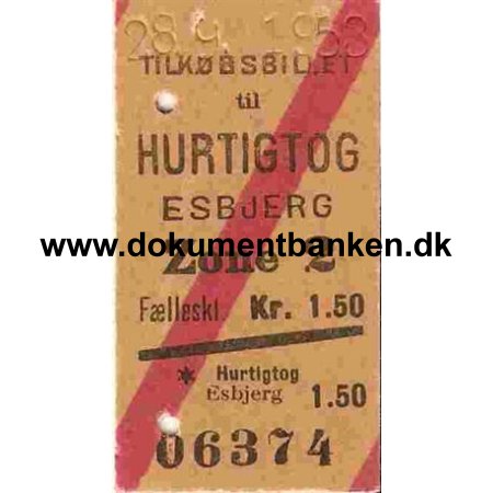 Esbjerg Hurtigtog Zone 2 - 28 September 1953