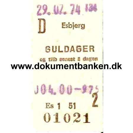  Esbjerg - Guldager - 29 Juli 1974
