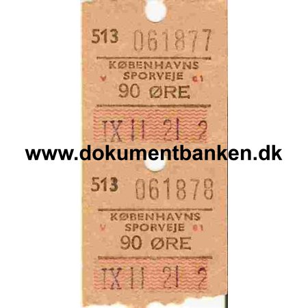 Kbenhavns Sporveje Almex Billet - Maj 1961