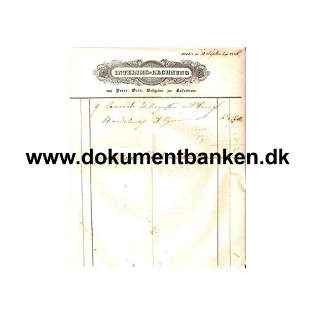 Peter Gelb - Gastgeber zur Kaizerkrone in Bozen - Schweiz interims-Rechnung 1846