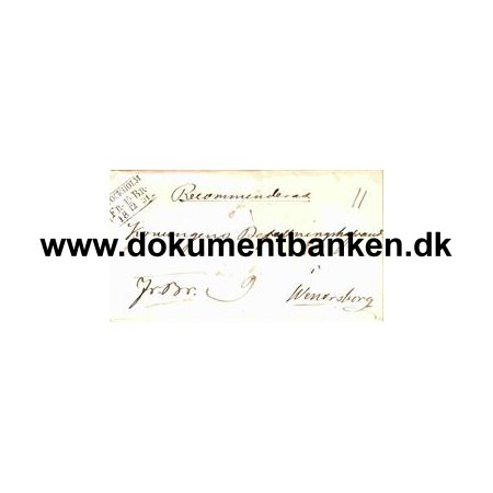 1851 Rek. brev til Wennersborg 