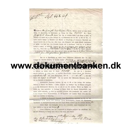 Obligationsln Sparekassen for Kjbenhavn og omegn 1 December 1881