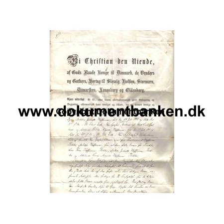 Kgl. bevilgning Christian d. 9 til Buchler dttre 20 December 1873