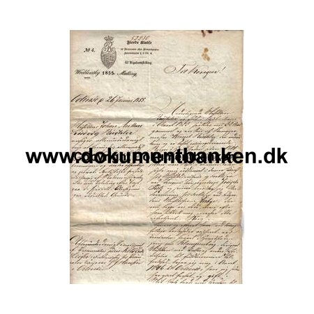 Til Kongen, anbefaling fra Odense sangforening Odense 26 Januar 1855