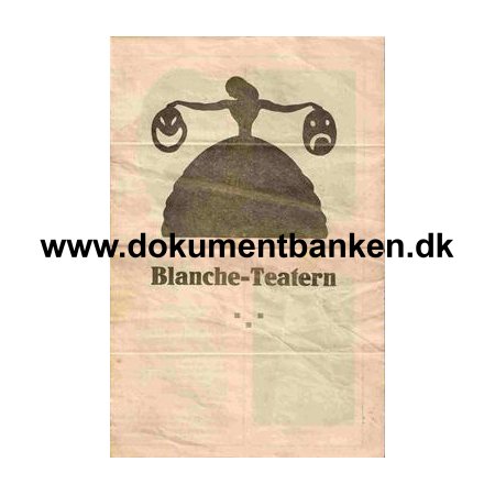 Blanche-Teatern - Hjalmar Selander - Teaterprogram. Brnnmrkt 1919